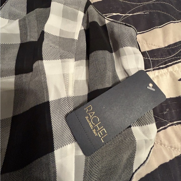 NWT RACHEL ROY Black and White Plaid Sleeveless Midi Dress - Picture 6 of 9